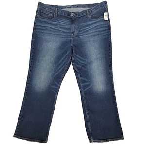 Jeans uomo Old Navy nuovo con etichetta taglia 48x30 gamba dritta integrato flex blu scuro denim - Foto 1 di 11