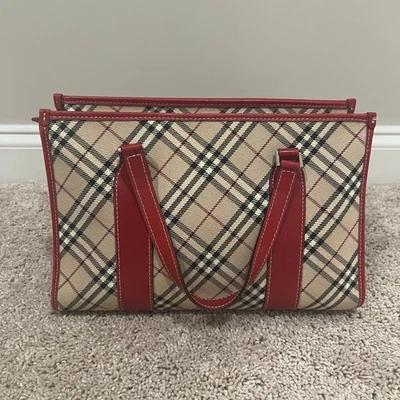 Bolso de mano vintage Burberry etiqueta azul Nova Check Foto 1 de 4