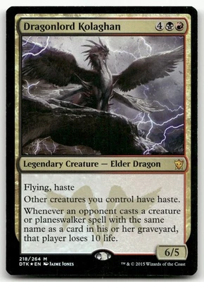 Dragonlord Kolaghan #218 (Foil) (LP) Dragons of Tarkir DTK Magic MTG - Image 1 of 2