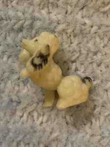 Vintage Hard Plastic Poodle Miniature Figurine - Picture 1 of 4