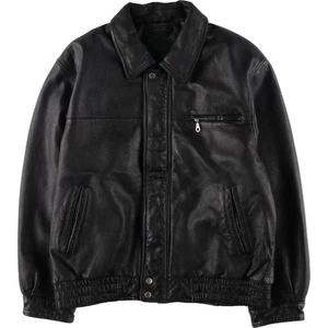 Used ROUNDTREE AND YORKE leather flight jacket size L men's - Picture 1 of 15