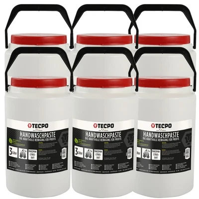 TECPO HANDWASCHPASTE 6x3L WERKSTATT HAND-REINIGER REINIGUNGSPASTE SEIFE CITRUS - Bild 1 von 4