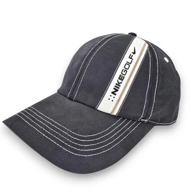 Boné de beisebol Nike Golf masculino preto bordado Swoosh alça ajustável OSFA - Imagem 1 de 4