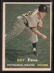 1957 Topps #166 Roy Face (linee di stampa) (VG) - Foto 1 di 2