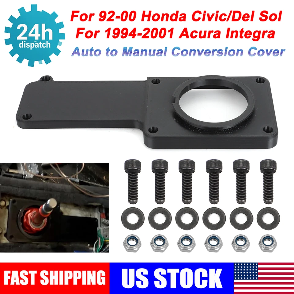 Cubierta de conversión automática a manual para 92-00 Honda Civic/Del Sol y 1994-01 Integra Foto 1 de 4