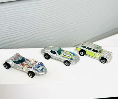 风火轮 Blackwall 1977 Super Chromes Twinmill Alive 55 Corvette Stingray 批量 — 第 1/4 张图片