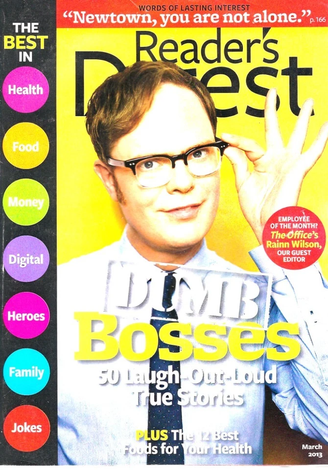 Reader's Digest Magazine March 2013 Dumb Bosses 50 Laugh Out Loud True Stories - Image 1 of 1