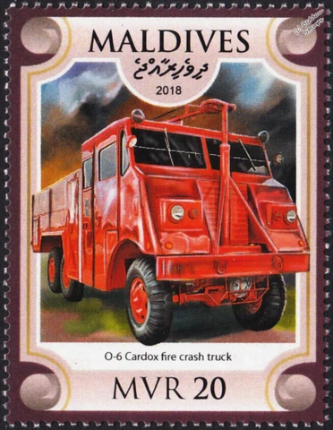 1958 O-6 CARDOX USAF Military Fire Engine Truck Firefighting Stamp #201 Cover