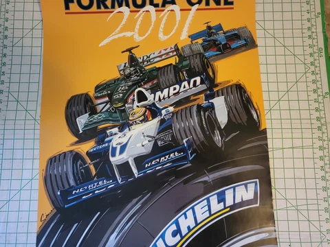 2001 Formula One Juan P  Montoya  Michelin Racing  poster 23x34 F1 Cover