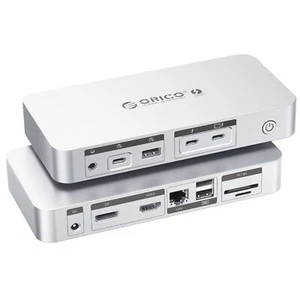 Estación Dock USB C ORICO 12 en 1 Thunderbolt4 Monitor Dual 8K @ 30Hz RJ45 para Laptop - Imagen 1 de 11
