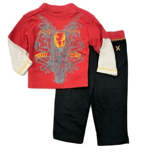 HURLEY OUTFIT NIÑOS - MOTO TALLA 12 MESES - BEBÉ 2 PIEZAS CAMISA PANTALONES LARGOS - Imagen 1 de 1