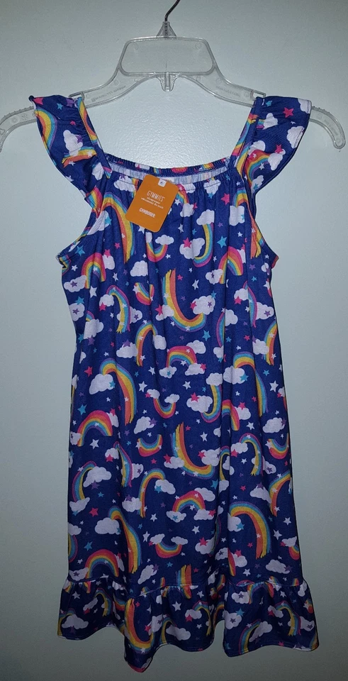 NEW Gymboree Girls SIZE 4 Sleeveless Night Gown RAINBOW Short Sleeve #54717 - Image 1 of 4