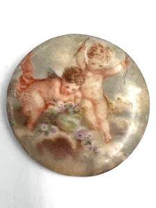 Antique Porcelain Fine Hand Painted Heavenly Putti Cherubs Cameo Victorian C1850 - Picture 1 of 13