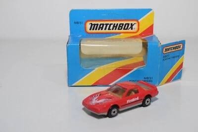 A94 1:64 3 INCH MATCHBOX LESNEY MB51 MB 51 MB-51 PONTIAC FIREBIRD RED MIB - Bild 1 von 4