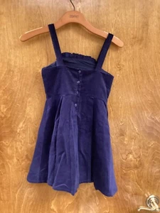 Girls "Janie & Jack” navy pinafore corduroy dress. Size 8 Reg. $59.00 - Picture 1 of 2
