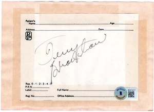 TERRY BRADSHAW MODULO DI SCRITTA FIRMATO BECKETT AUTENTICATO - O - Foto 1 di 3