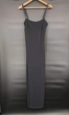 Vintage Jodi Kristopher Babydoll Maxi Dress S Black Evening Date Night Party - Image 1 of 4