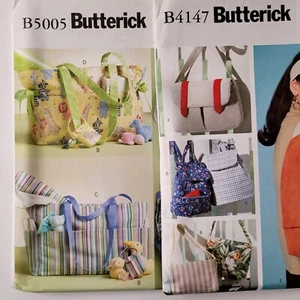 Butterick Totes Bags Patterns B5005 Totes B4147 Bags Early 2000's UNCUT - Picture 1 of 8