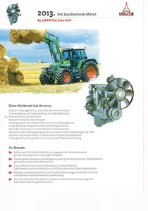 Deutz - Der Landtechnik- Motor 2013, orig. Prospekt 1999 - Bild 1 von 2