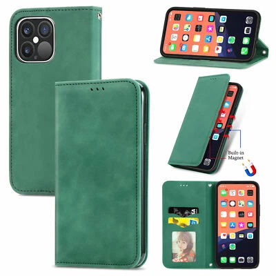 For iPhone 14 Pro Max/14/13/12/11/X/8/7+ Magnetic Leather Wallet Flip Case Cover - Image 1 of 4