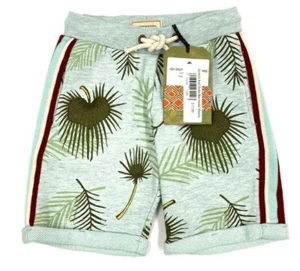 Scotch Shrunk / Scotch & Soda NWT Boys Sz 6 & 8 Aqua Tropical Knit Sweat Shorts - Picture 1 of 4