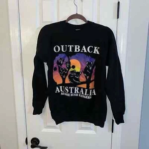 Vintage Outback Australia Aussie Bush Rangers Sweatshirt Raglan Hanes Rare Sz S - Picture 1 of 4