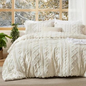 Bedsure Tufted Boho Comforter Set Queen Size - Beige Boho Bedding Comforter Set, - Picture 1 of 8