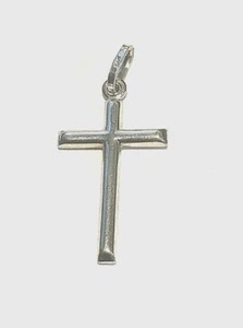 New 14kt Solid Gold Small Tube Cross - Picture 1 of 1
