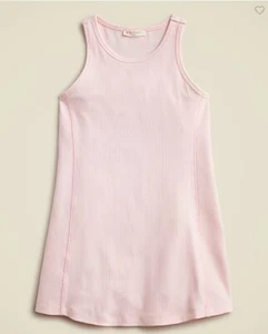New Crewcuts Girls Active Tank Dress 8 Pink Ribbed Sleeveless Knit - Picture 1 of 1