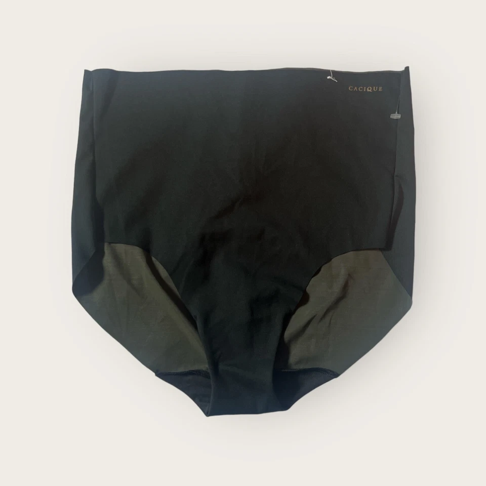 Lane Bryant Cacique sz 14/16 Invisible Edge Black Full Brief Panty (1987) - Image 1 of 1