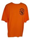 Men's XXL orange double sided graphic biker t-shirt Gildan bold graphics