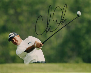 CHRIS DIMARCO HAND SIGNED 8x10 COLOR PHOTO+COA         GREAT POSE ON GOLF COURSE
