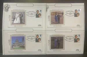 1981 THE ROYAL WEDDING SILK COVERS X 4 - Foto 1 di 1