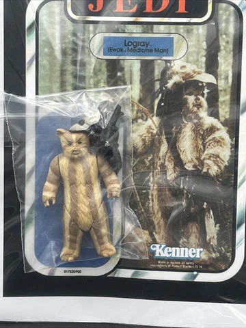 Vintage 1983 Kenner Star Wars Return of the Jedi Logray Ewok Action Figure Cover