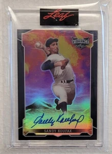 SANDY KOUFAX Auto Autograph - 2022 Leaf Vibrance SP Black/Navy - Bild 1 von 5