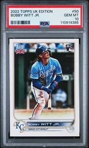 2022 Topps UK Edition - Bobby Witt Jr. #50 (RC) PSA 10 💎 - Picture 1 of 3