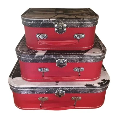 3 Coca-Cola Coke Vintage Storage Cases Suitcase case Boxes Landscape Rio Set - image 1 of 4