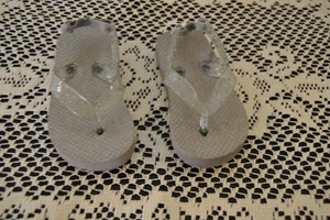 Toddler sandals size 6 See through straps and gray bottoms - Picture 1 of 12