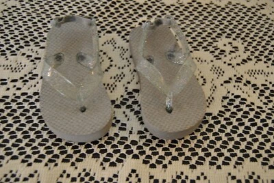 学步儿童凉鞋,尺寸 6,透视肩带,灰色泳裤 — 第 1/4 张图片