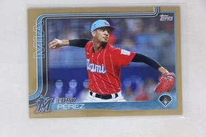 Eury Perez - 2025 Topps Series 2 Baseball Gold Parallel #576/2025 Marlins - Picture 1 of 2