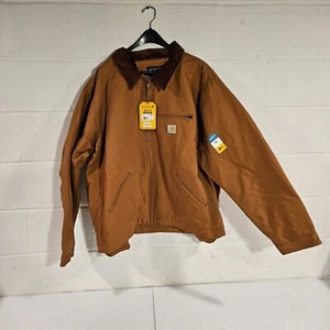Carhartt Herren 4XL Detroit Jacke Decke Gefüttert Relaxed Fit Braun 103828 BRN Neu - Bild 1 von 6