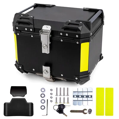 45L Rear Motorcycle Top Case Tail Box Waterproof Luggage Scooter Trunk Storage - Image 1 of 4