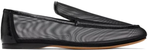 Mocasines KHAITE Alessia de cuero con malla recortada 39,5 negros planos transparentes 9,5 - Imagen 1 de 12
