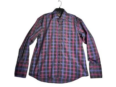 Henri Picard 单针裁缝法式袖口正装衬衫男式 17.5 34/35 — 第 1/4 张图片