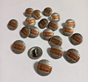 20 Metall Knöpfe silber 15mm Trachten Jeans Basteln - Bild 1 von 1