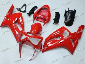 For Kawasaki ZX-6R 2003-2004 Red ABS Injection Mold Bodywork Fairing Kit Panels - Picture 1 of 9