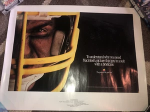 Vintage Macintosh Apple Computer 90 San Francisco 49ers Poster Commercial iPod - Picture 1 of 9