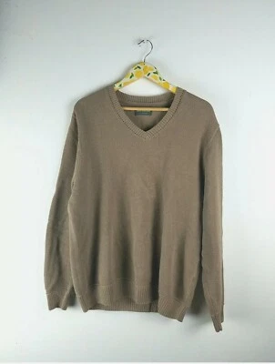 Suéter John Bartlett Para Hombres Talla XL Cuello en V Algodón Tostado Otoño Neutro Pescador Acogedor Foto 1 de 4