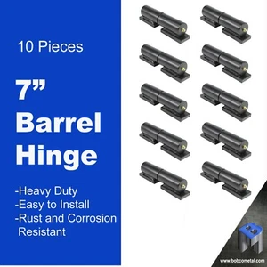 7" Heavy Duty Weldable Barrel Gate Hinges | 10 Pieces - Picture 1 of 6