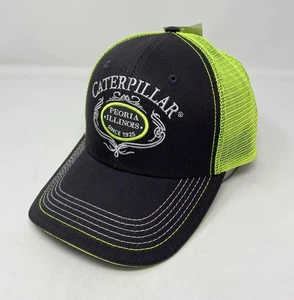 Caterpillar (CAT) Grey Neon Green Trucker Hat Men’s Hi-Vis Safety Cap New w/Tags - Picture 1 of 7